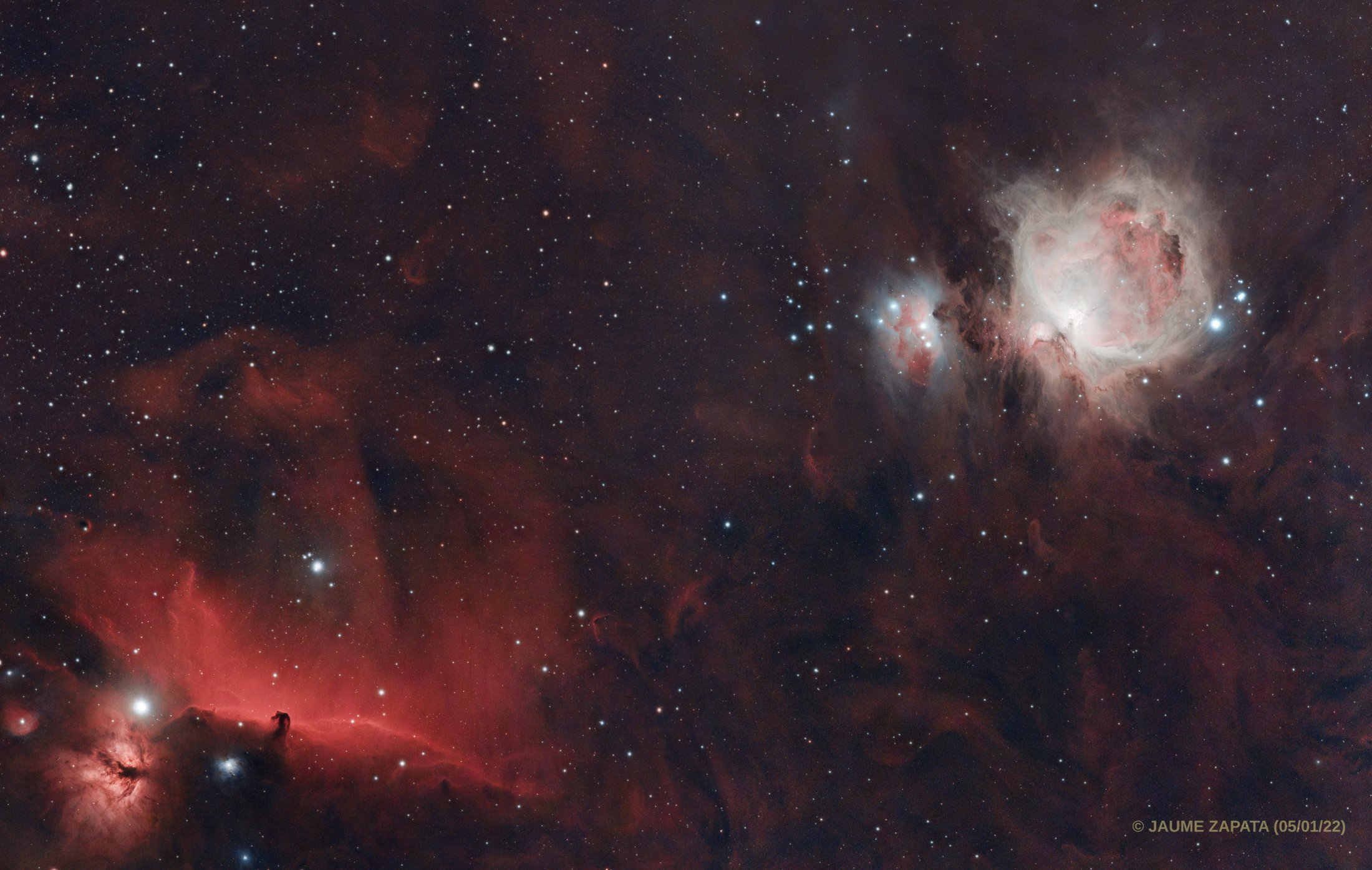 NGC2024, B33 y M42 - Jaume Zapata