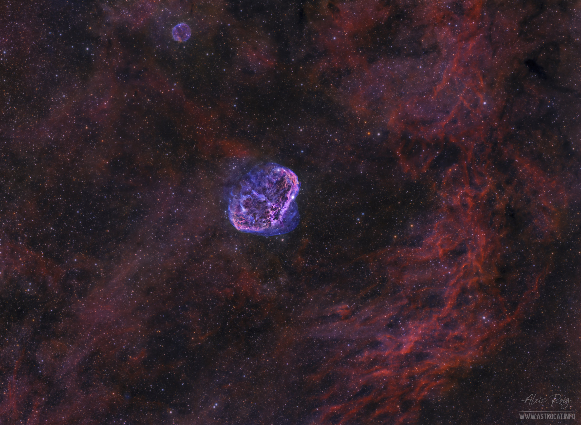 The Soap And Crescent Nebulae - Aleix Roig