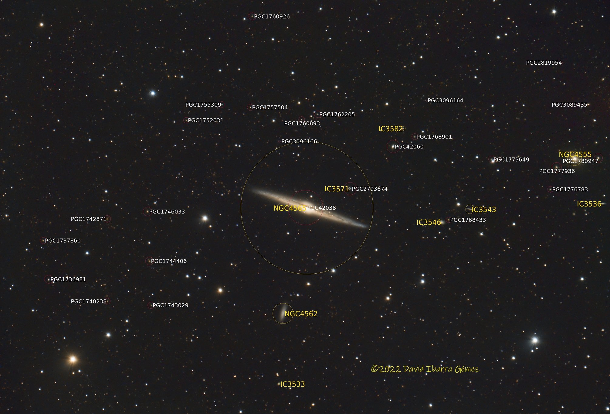 NGC4565 - Anotada - David Ibarra